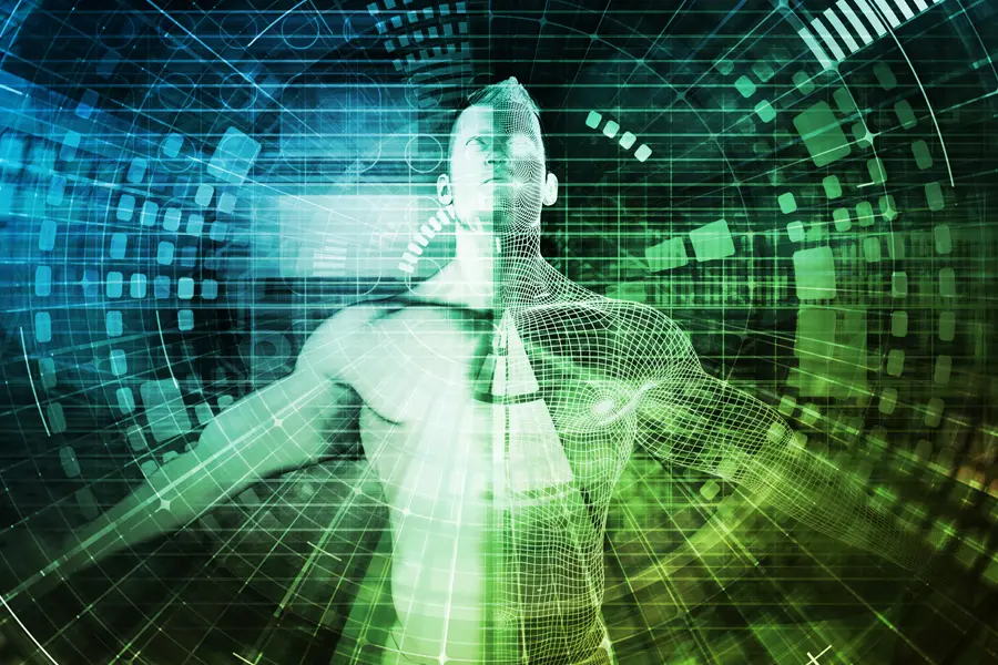 InBody-Body-Composition-Scan-Clinic 3D illustration of a human body being scanned. Schedule an InBody Composition Scan from Pierre Rojas, DO in South Lyon.